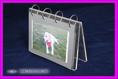 Transparent Acrylic Calendar Holder , Plastic Calendar Display Stand