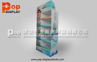 Cardboard Toothpaste Display Stands / FSDU For Dental Cream In Supermarket