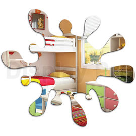 Environmental Acrylic Bathroom Mirror Sticker OEM For Interior , Wall Decoration Cuting To Size Shape