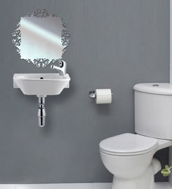 Environmental Acrylic Bathroom Mirror Sticker OEM For Interior , Wall Decoration Cuting To Size Shape