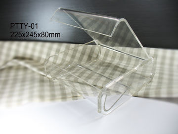 Transparent Acrylic Display Stands Acrylic Brochure Holder Amenities Tray