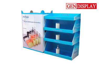 Acrylic Bathroom Accessory Display Stands , POP Floor Display Shelves