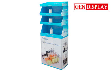 Acrylic Bathroom Accessory Display Stands , POP Floor Display Shelves