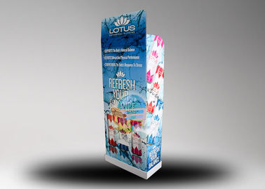 4C Printing Corrugated Floor Bottles Display Stand , Beverages Paper Display