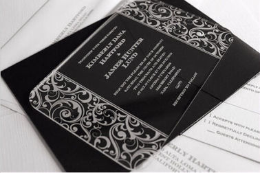 Deluxe Clear Acrylic Display Stands / Unique Wedding Invitation Cards
