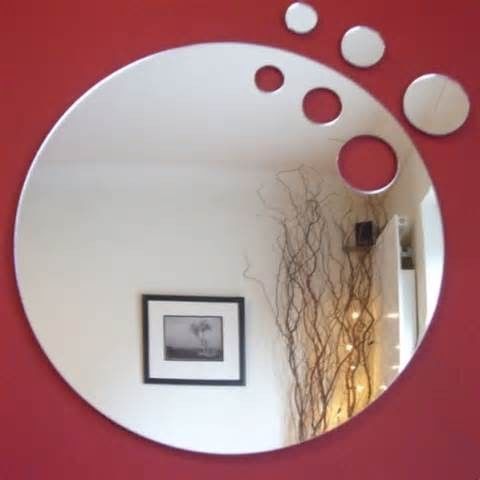 Laser Cutting Round Mirror Acrylic Sheet For Wall Decoration With Home Decoration