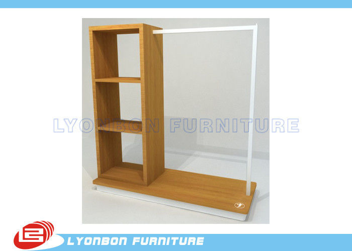 ISO Multi Functional Clothing Display Racks For Store , MDF Display Shelving