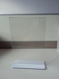 Tenedores de etiqueta de acrílico claros del plexiglás del soporte del menú del tenedor de la muestra del restaurante